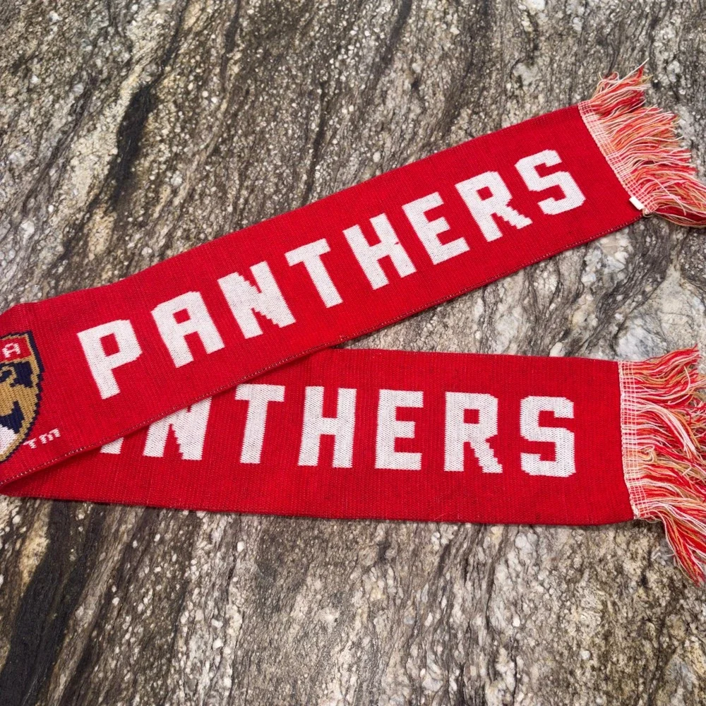 Florida Panthers Scarf Red Knit NHL Hockey Logo Fan Gear NHL
